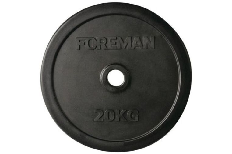 Олимпийский бампированный диск FOREMAN FM/BM 20 кг, черный 
