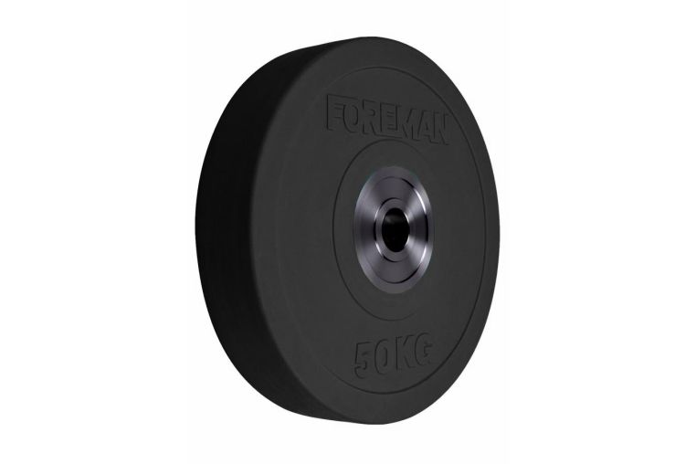 Олимпийский бампированный диск FOREMAN FM/BM 50 кг, черный 