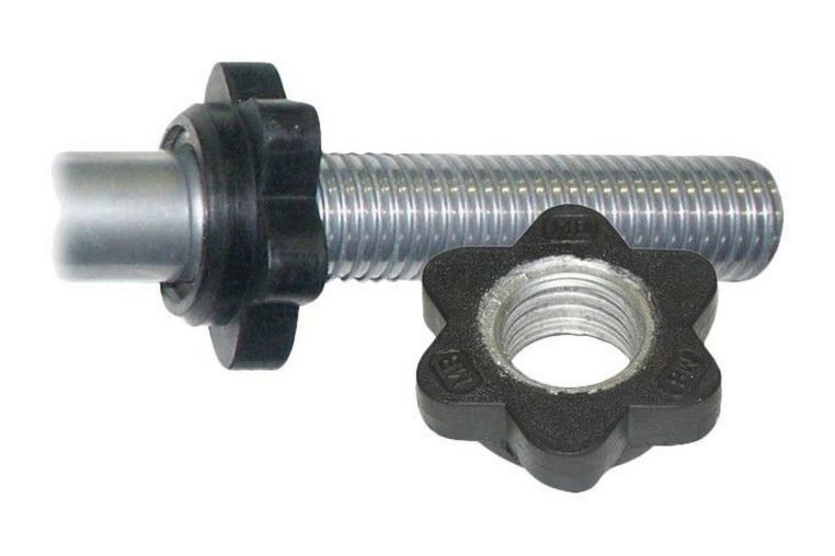 Гриф MB Barbell 1800 мм d 25 замок гайка Вэйдера MB-BarM25-1800B фото 1