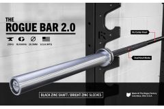 Гриф для штанги Rogue Fitness 2.0 мужской Черный Цинк / Яркий Цинк L220см D50мм