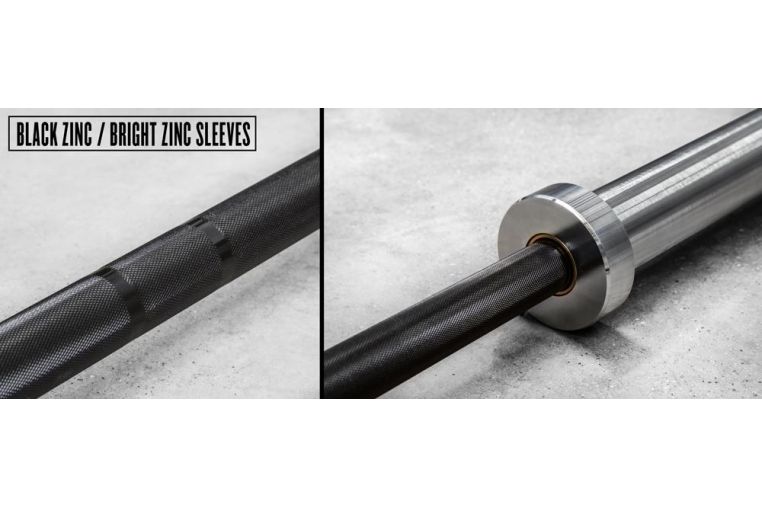 Гриф для штанги Rogue Fitness 1.2 Ohio мужской Черный Цинк / Черный Цинк L220см D50мм фото 1