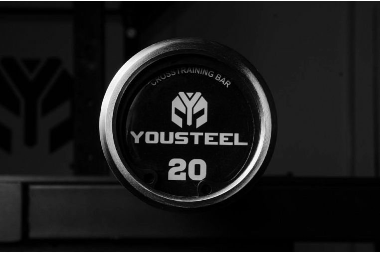 Гриф YouSteel Training Bar XF-20, 20кг, длина 2200мм, D28мм, bushing, черный оксид + хром фото 3