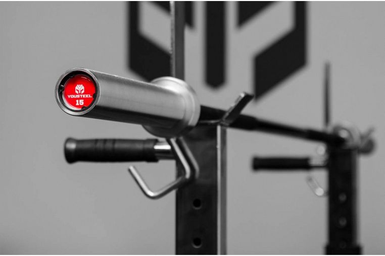 Гриф женский YouSteel Training Bar CT-15, 15кг, длина 2010 мм, D25 мм, черный +белый цинк 