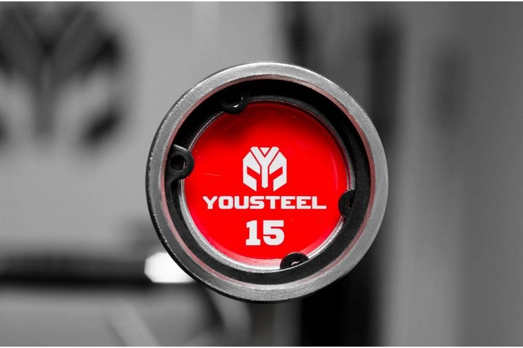 Гриф женский YouSteel Training Bar CT-15, 15кг, длина 2010 мм, D25 мм, черный +белый цинк фото 5