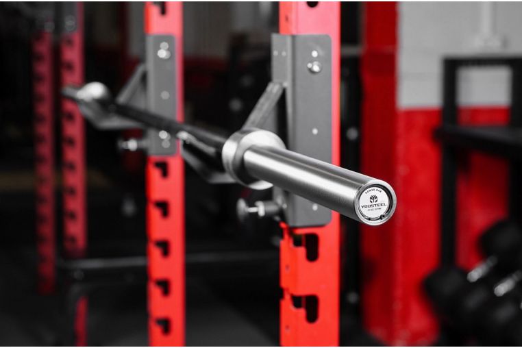 Гриф для штанги D50мм, L245 см YouSteel Power bar 25kg, чёрный - хром 