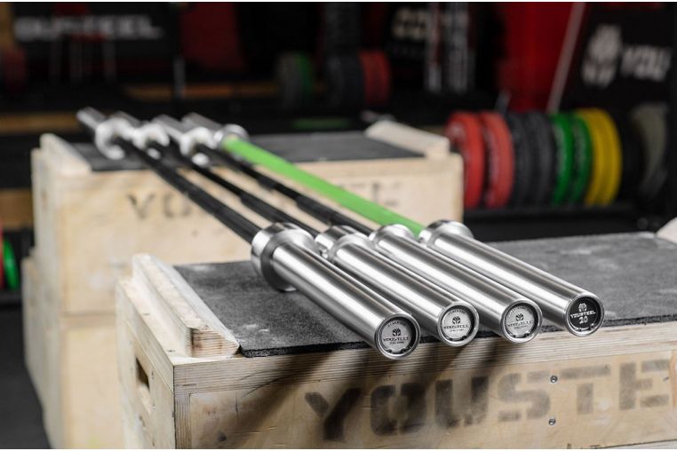 Гриф для штанги D50мм, L245 см YouSteel Power bar 25kg, чёрный - хром фото 4