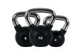 Гиря 4 кг YouSteel PU с хром. ручкой, чёрный фото 1
