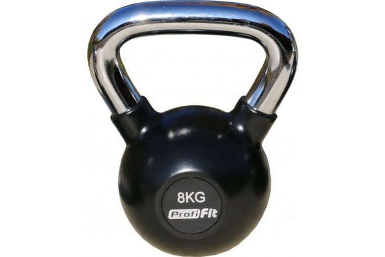 Гиря Profi-fit обрезиненная с хромированной ручкой 8кг 