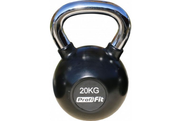 Гиря Profi-fit обрезиненная с хромированной ручкой 20кг 