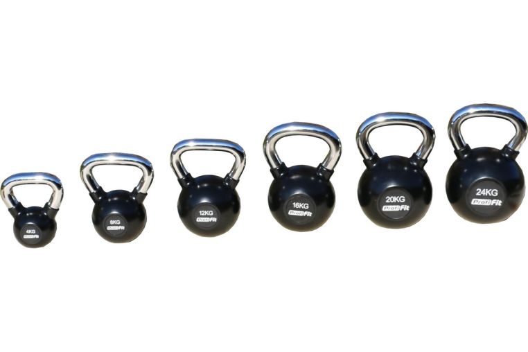Гиря Profi-fit обрезиненная с хромированной ручкой 20кг фото 1