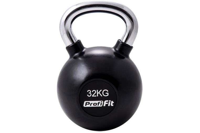 Гиря Profi-fit обрезиненная с хромированной ручкой 32кг 