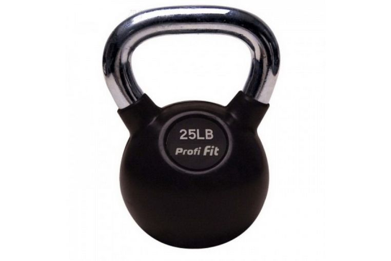 Гиря Profi-fit обрезиненная с хромированной ручкой 22кг 