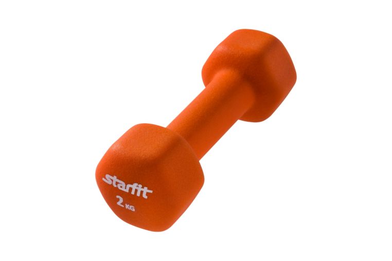 Гантель неопреновая Star Fit DB-201 2 кг, оранжевый (1 шт.) 