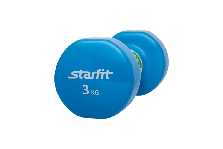 Гантель виниловая 3 кг Star Fit DB-101 синий фото 1