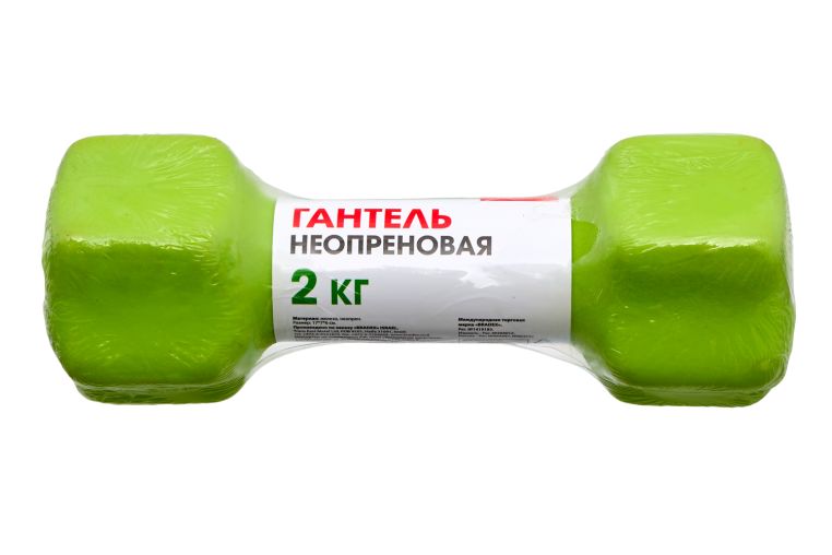 Гантель неопреновая 2кг Bradex SF 0542 салатовый фото 5