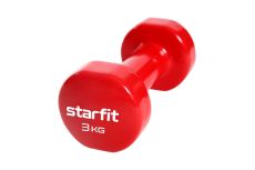 Гантель виниловая Core 3 кг Star Fit DB-101 красный
