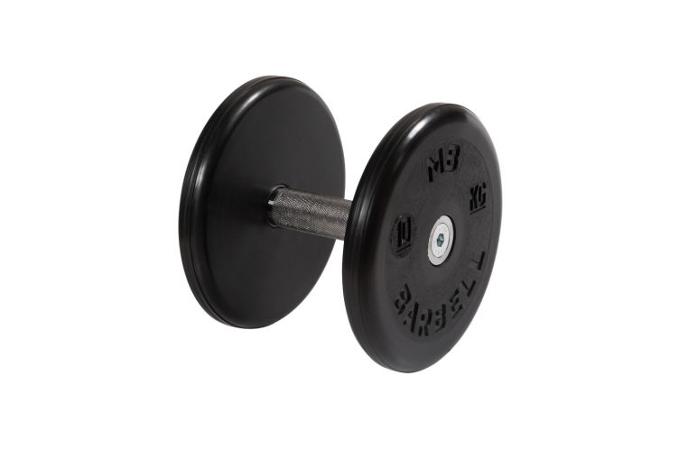 Гантель классик с вращающейся ручкой хром 10 кг MB Barbell MB-FdbEM-B10 