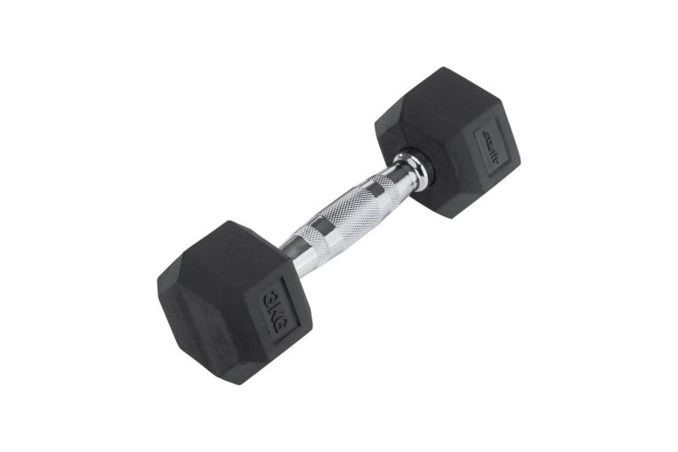 Гантель гексагональная Pro обрезиненная, 3 кг Star Fit DB-301 черный 