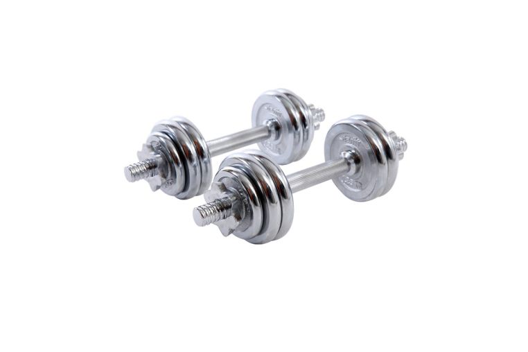 Гантели Star Fit хромированные разборные, в чемодане BB-501 2 шт. по 7,5 кг фото 2