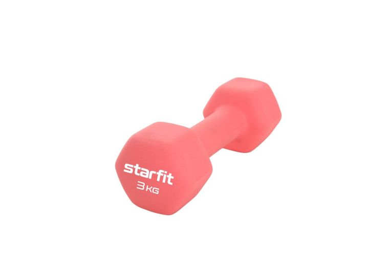 Гантель неопреновая Core 3 кг Star Fit DB-201 коралловый 