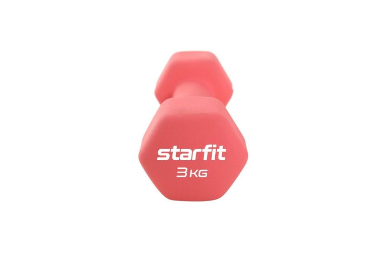 Гантель неопреновая Core 3 кг Star Fit DB-201 коралловый фото 1