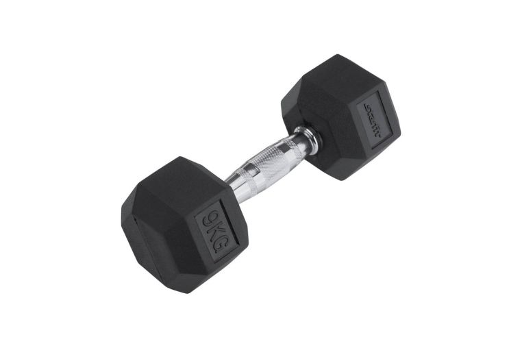 Гантель гексагональная Pro 9 кг Star Fit обрезиненная DB-301 черный 