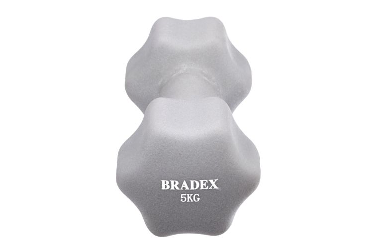 Гантели неопреновые, 5 кг Bradex SF 0545 серая фото 3