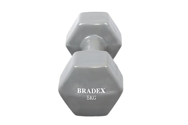 Гантель обрезиненная, 5 кг Bradex SF 0538 серая фото 2