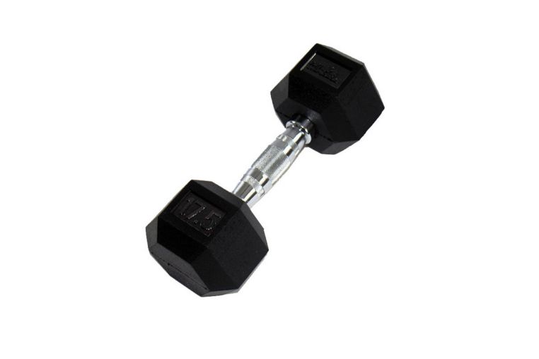 Гантель Perform Better Rubber Encased Hex Dumbbells 17,5 кг PB\0543-17.5\BK-00-00 