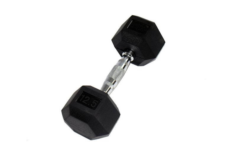 Гантель Perform Better Rubber Encased Hex Dumbbells 12,5 кг PB\0543-12.5\BK-00-00 