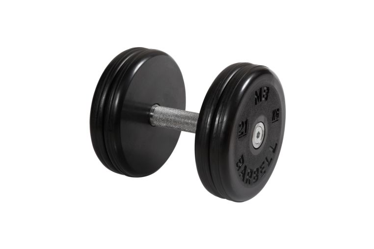Гантель классик с вращающейся ручкой хром 21 кг MB Barbell MB-FdbEM-B21 