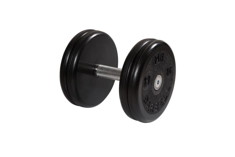 Гантель классик с вращающейся ручкой хром 19 кг MB Barbell MB-FdbEM-B19 
