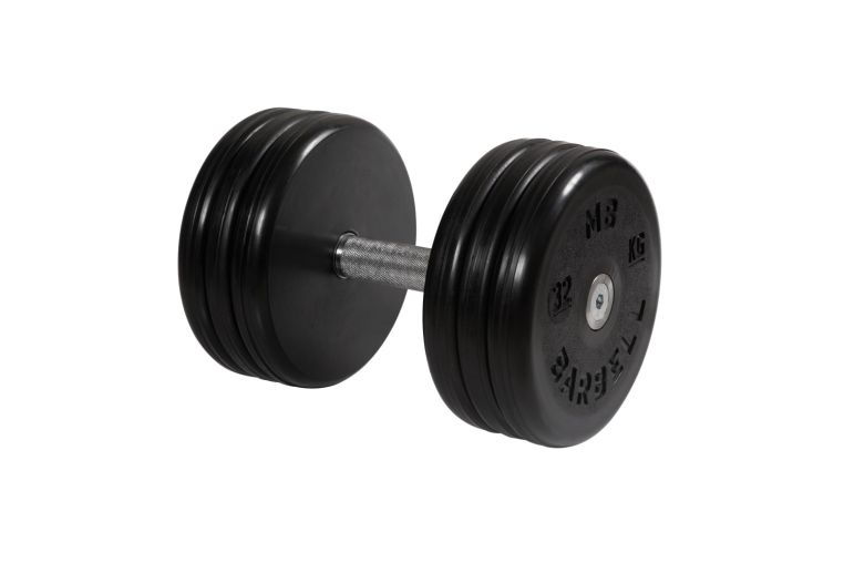 Гантель классик с вращающейся ручкой хром 32 кг MB Barbell MB-FdbEM-B32 