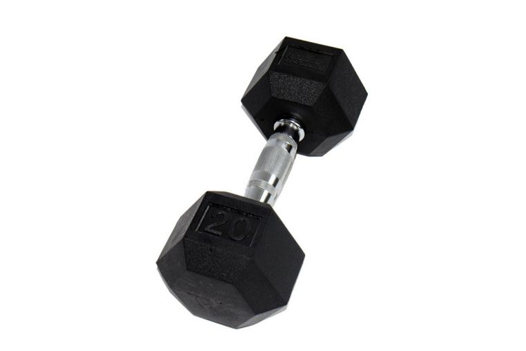 Гантель Perform Better Rubber Encased Hex Dumbbells 22,5 кг PB\0543-22.5\BK-00-00 