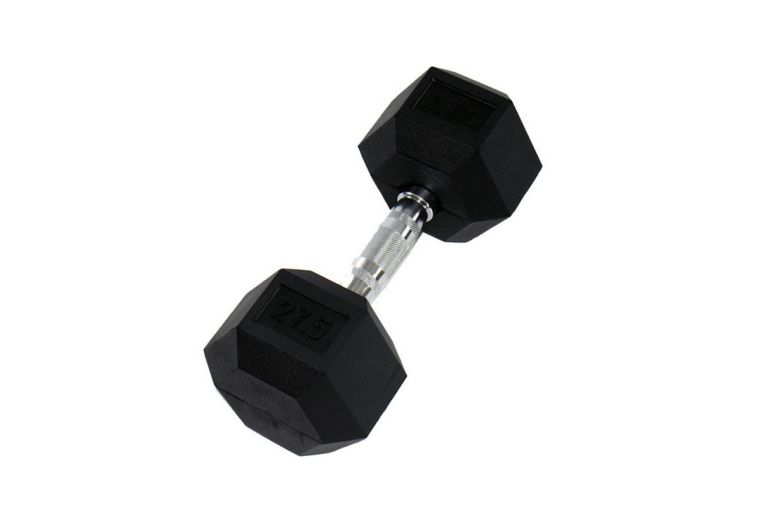 Гантель Perform Better Rubber Encased Hex Dumbbells 27,5 кг PB\0543-27.5\BK-00-00 