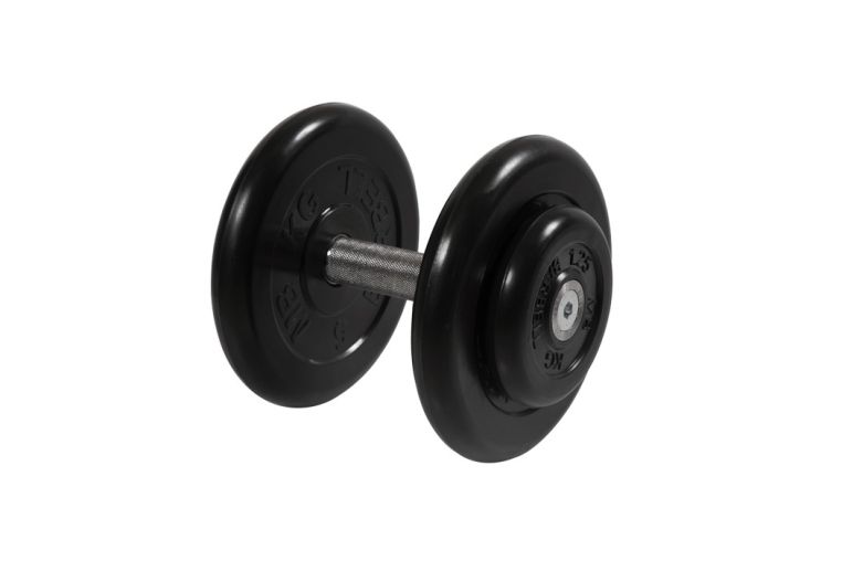 Гантель неразборная, с невращ. хром. ручкой, 13,5 кг MB Barbell MB-FdbM-BN13,5 