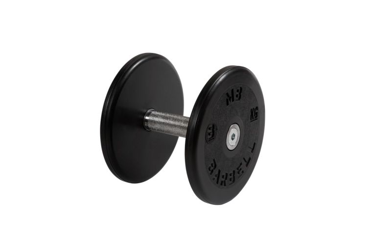 Гантель неразборная, классик, с невращ. хром. ручкой, 8 кг MB Barbell MB-FdbEM-BN8 
