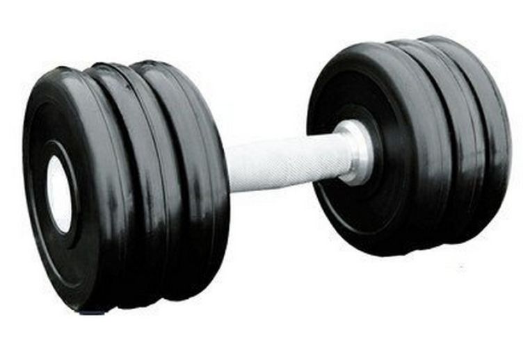 Гантель профессиональная хром/резина 20 кг. Iron King IK 500-20 