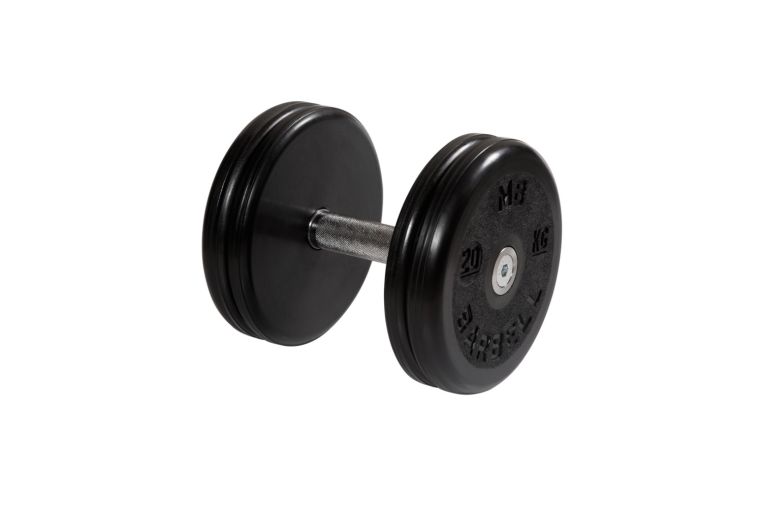 Гантель классик с вращающейся ручкой хром 20 кг MB Barbell MB-FdbEM-B20 