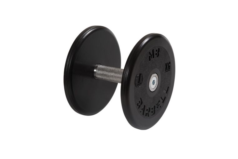 Гантель неразборная, классик, с невращ. хром. ручкой, 7 кг MB Barbell MB-FdbEM-BN7 