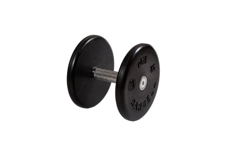 Гантель неразборная, классик, с невращ. хром. ручкой, 9 кг MB Barbell MB-FdbEM-BN9 