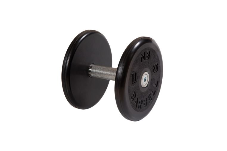 Гантель неразборная, классик, с невращ. хром. ручкой, 11 кг MB Barbell MB-FdbEM-BN11 