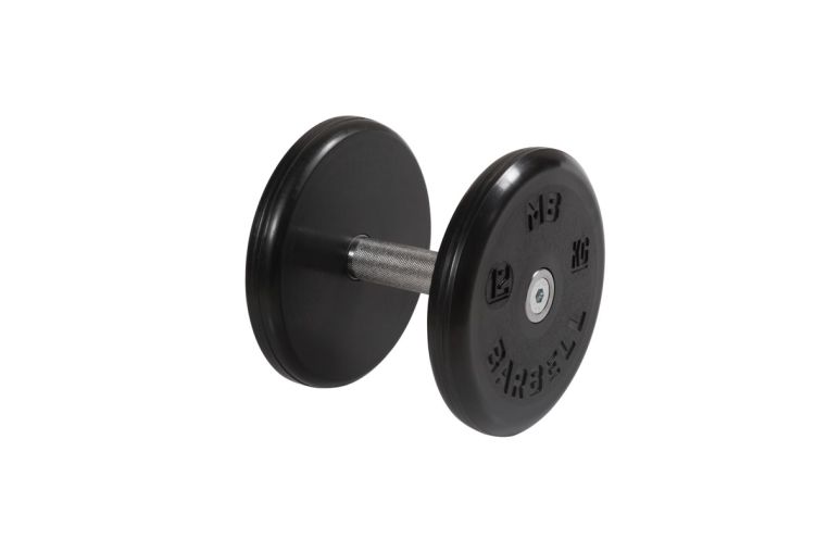 Гантель неразборная, классик, с невращ. хром. ручкой, 12 кг MB Barbell MB-FdbEM-BN12 