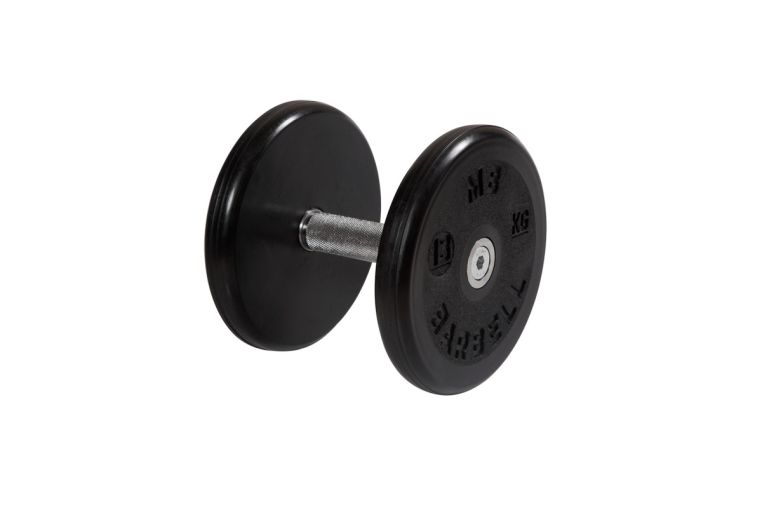Гантель неразборная, классик, с невращ. хром. ручкой, 13 кг MB Barbell MB-FdbEM-BN13 