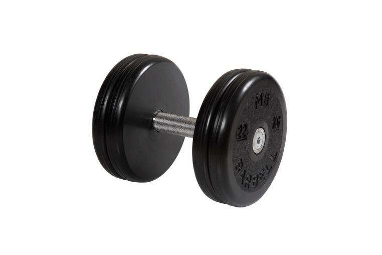 Гантель неразборная, классик, с невращ. хром. ручкой, 22 кг MB Barbell MB-FdbEM-BN22 