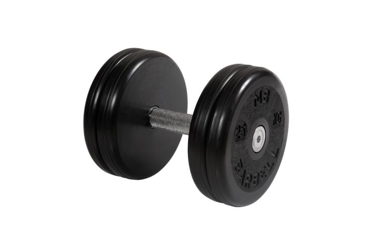 Гантель неразборная, классик, с невращ. хром. ручкой, 25 кг MB Barbell MB-FdbEM-BN25 