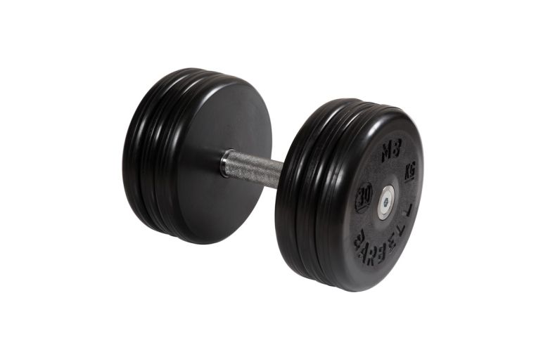Гантель неразборная, классик, с невращ. хром. ручкой, 30 кг MB Barbell MB-FdbEM-BN30 