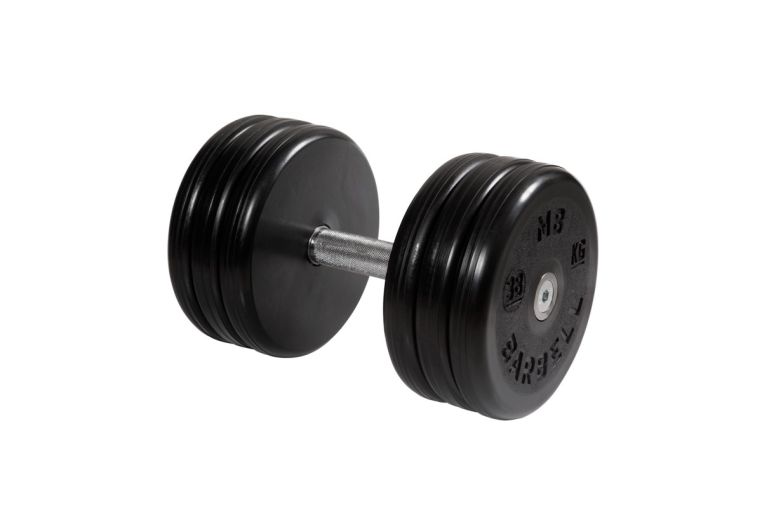 Гантель неразборная, классик, с невращ. хром. ручкой, 38 кг MB Barbell MB-FdbEM-BN38 
