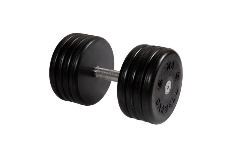 Гантель неразборная, классик, с невращ. хром. ручкой, 40 кг MB Barbell MB-FdbEM-BN40 
