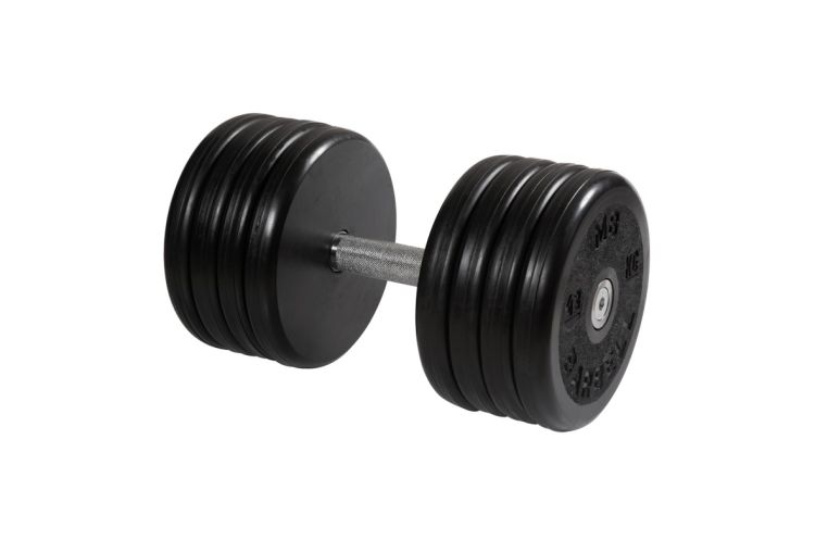 Гантель неразборная, классик, с невращ. хром. ручкой, 43 кг MB Barbell MB-FdbEM-BN43 